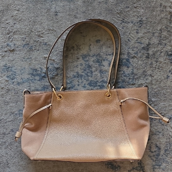 Michael Kors Taupe Leather Tote with Gold Hardware - Picture 3 of 5